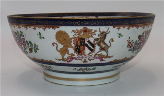 Samson porcelain Chinese style armorial bowl